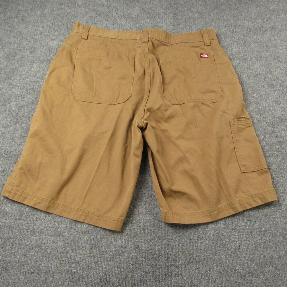 The North Face Mens Brown Khaki Cotton Canvas Cargo Shorts‎ Size 38 Long Utility